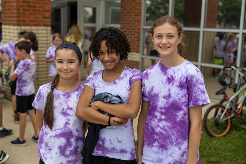 Elementary students enjoy time outside